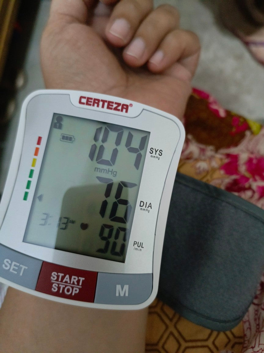 Certeza BM 307 - Digital Blood Pressure Monitor - Wrist Type - BP Apparatus - BP Machine